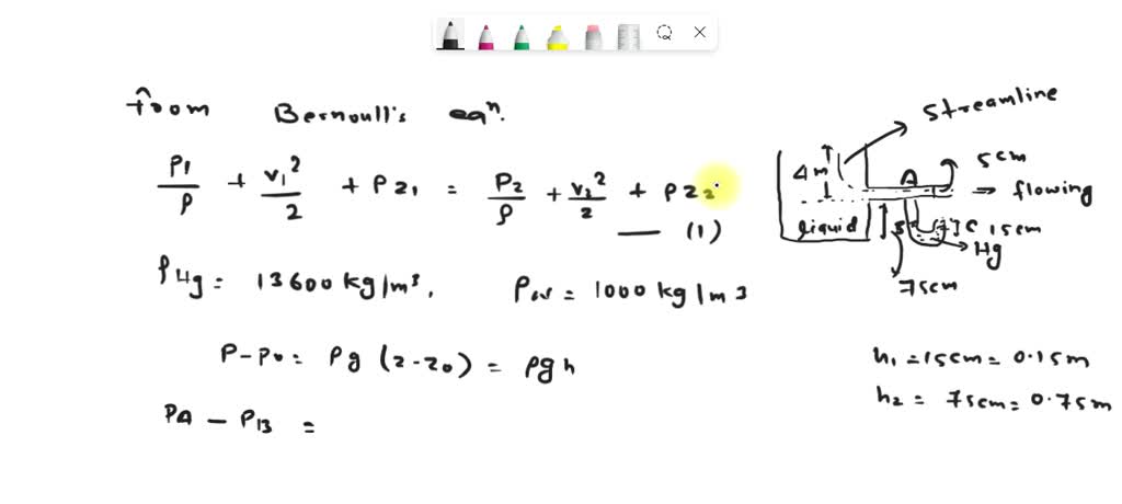 SOLVED: A fluid of relative density 0.86 flows through a pipe of ...