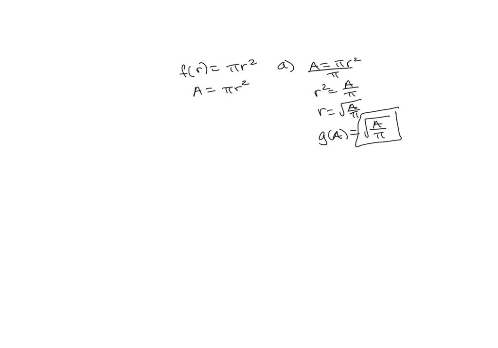 find the radius of circle whose area is 49 pi cm 2