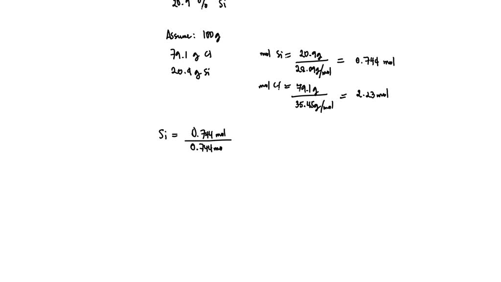 SOLVED A chloride of silicon contains 79.1 mass Cl. (a) What is the