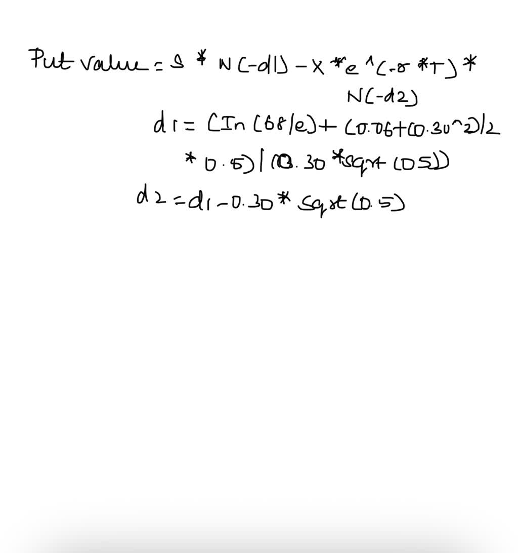 VIDEO solution: Use the Black-Scholes formula for the following stock ...