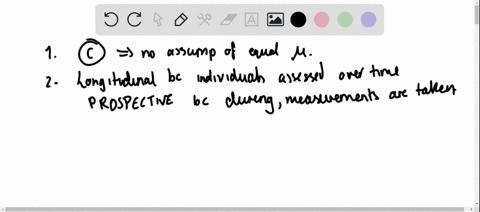 which-of-the-following-is-not-an-assumption-for-using-anova-a-normally-distributed-outcome-bequal-variances-cequal-means-dindependent-groups-2-the-study-took-place-in-two-parts-first-subject-48931