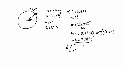 a-400-cm-diameter-disk-rotates-with-constant-angular-acceleration-of-300-rads2_-it-starts-from-rest-at-t-0-and-line-drawn-from-the-center-of-the-disk-to-point-on-the-rim-of-the-disk-makes-an-87308