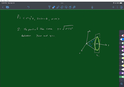 use-stokes-theorem-to-evaluate-s-curl-f-ds-fxyz-x2y3z-i-sinxyz-j-xyz-k-s-is-the-part-of-the-cone-y2-x2z2-that-lies-between-the-planes-y-0-and-y-1-oriented-in-the-direction-of-the-positive-y-84359