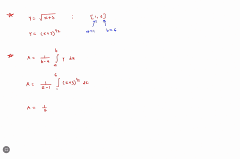 find-the-average-value-of-the-function-on-the-given-interval-fx-vx-3-1-6-the-average-value-is-type-an-integer-or-a-fraction-27044