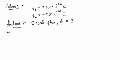 a-cubical-gaussian-surface-surrounds-two-charges-q1-53-10-12-c-and-q2-20-10-12-c-as-the-drawing-shows-what-is-the-electric-flux-passing-through-the-surface-47354