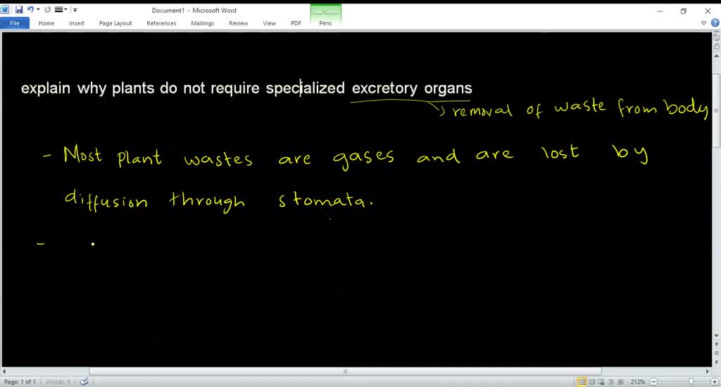 SOLVED explain why plants do not require specialized excretory organs