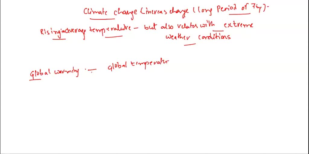 SOLVED: Topics: Climate change and how it relates to global warming ...