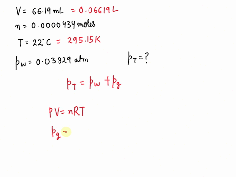 a-gas-is-collected-over-water-and-the-total-volume-of-gas-in-the-receiver-flask-is-6619-ml-if-the-vapor-pressure-of-water-is-003829-atm-and-we-collected-00000434-moles-of-the-gas-calculate-t-93942