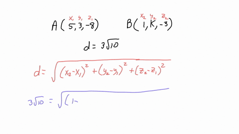 the-coordinates-of-a-and-b-are-53-8-and-1k-3-respectively-given-that-the-distance-from-a-to-b-is-310-units-find-the-possible-values-of-k-9867
