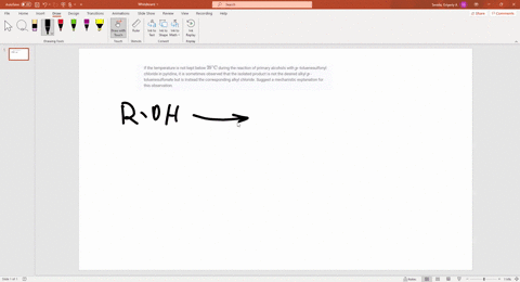 if-the-temperature-is-not-kept-below-25circ-mathrmc-during-the-reaction-of-primary-alcohols-with-p-4-80725