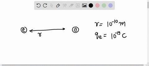 calculate-the-magnitude-of-the-force-between-two-electrons-which-are-separated-by-a-distance-of-1010m-if-the-magnitude-of-the-charge-is-1019c-and-coulomb-constant-is-1010nm2c2