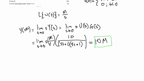 and-12-11-32-marks-question-2-given-the-transfer-function-below-gsfracysusfrac105-s13-s1-what-is-yt-rightarrow-infty-for-the-subsequent-inputs-21-step-input-of-height-mathbfm-22-unit-impulse-input-del