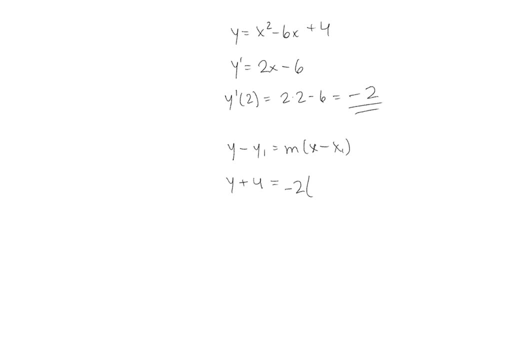 Solved Determine The Equations Of The Tangent And Normal Lines At The