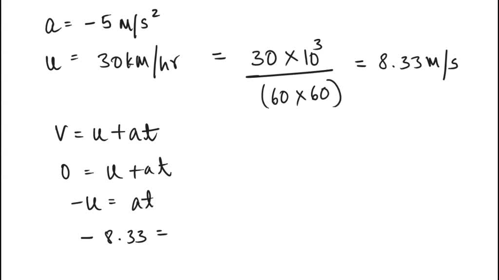 The reaction time for an automobile driver is 0.6 s. If the automobile ...