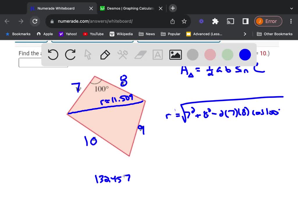 Find the area of the shaded figure rounded to two decimals assume w