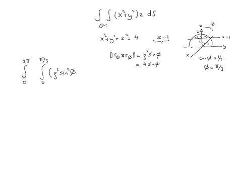 point-find-the-surface-integral-f-j-fxy-2ds-where-f-x2-y-2-and-is-the-sphere-x2-y2-22-4-above-z-1_-parameterize-the-surface-integral-ff-flxyzds-f-f-f-oxce0xxe0zce0-0g-da-d0-dd-note-for-0-typ-65197