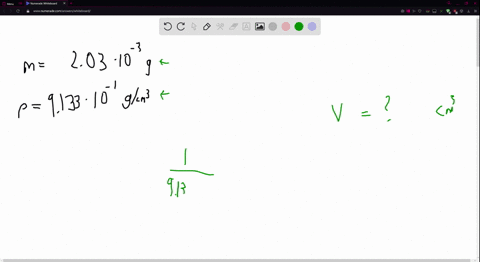 a-sample-of-a-certain-material-has-a-mass-of-203-times-10-3-g-calculate-the-volume-of-the-sample-given-that-the-density-is-9133-times-10-1-mathrmg-mathrmcm3-use-the-four-step-method-to-solve-the-pro-2