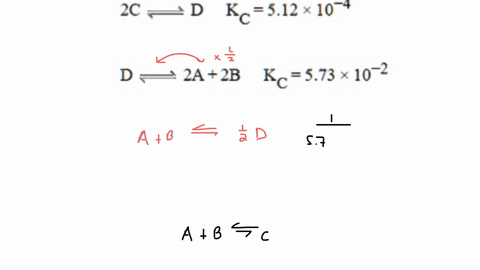 given-the-following-reactions-2c-_-d-kc512-x-10-4-2a-2b-kc-573-10-2-sth-attempt-4see-periodic-table-see-hint-calculate-the-value-of-the-equilibrium-constant-for-the-following-reaction-a-b-00-71682