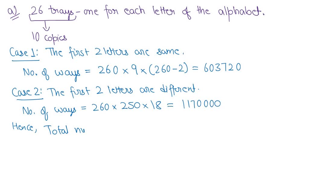 SOLVED Permutations and combinations. a.)A typesetter has before him