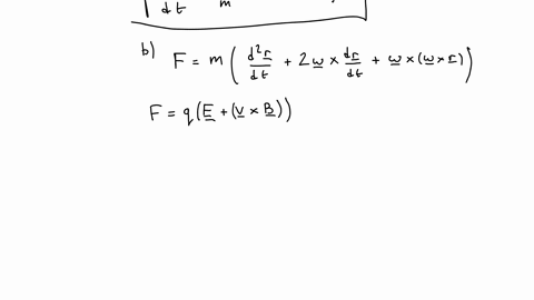 1-a-charged-particle-q-of-mass-m-moves-under-the-combined-effects-of-an-electrostatic-field-mathbfemathbfr-and-a-weak-uniform-magnetostatic-field-mathbfb-a-write-down-the-equation-of-motion-for-the-pa