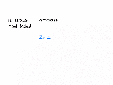 arandom-sample-of-135-observations-produced-a-sample-mean-of31find-the-critical-and-observed-values-of-z-for-the-following-test-of-hypothesis-using-a-0025the-population-standard-deviation-is-54254