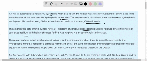 1-secondary-structure-in-proteins-8-marks-11-briefly-describe-how-alpha-helices-and-beta-sheets-can-be-amphipathic-mark-why-is-this-iportant-for-protein-folding-mark-12-the-two-sequences-bel-68413
