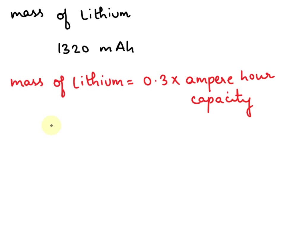 How many grams of lithium are in a 1320 [mAh] cell phone battery? Note