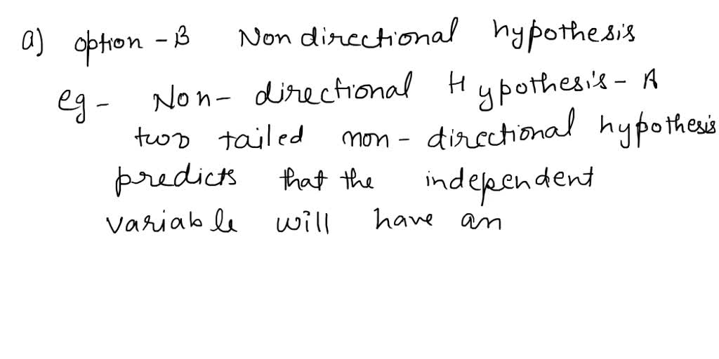 directional hypothesis
