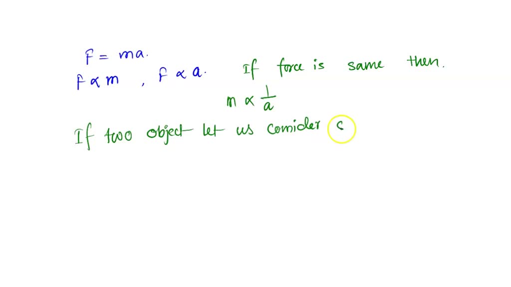 SOLVED Conclusion Write conclusion about the relationship between mass