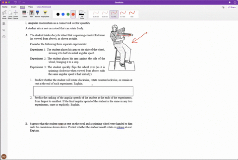 conservation-of-angular-momentum-i-angular-momentum-as-conserved-vector-quantity-a-student-sits-at-rest-on-stool-that-can-rotate-freely-the-student-holds-bicycle-wheel-that-is-spinning-count-67281