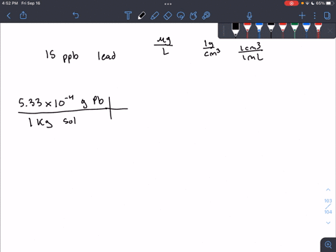 the-maximum-allowable-level-of-lead-pb-in-drinking-water-is-15ppb-suppose-you-are-given-a-sample-of-drinking-water-to-analyze-and-you-find-the-concentration-of-lead-is-53310-4-g-pbkg-solutio-99052