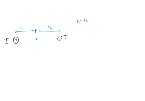 two-long-straight-wires-are-perpendicular-to-the-page-and-carry-currents-of-equal-magnitudes-and-opposite-directions-as-shown-in-the-sketch-what-is-the-direction-of-the-total-magnetic-field-94431