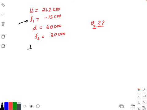 an-object-is-placed-212-cm-to-the-left-of-a-diverging-lens-with-a-focal-length-of-f1-a-converging-lens-is-placed-60-cm-to-the-right-of-the-diverging-lens-and-has-a-focal-length-of-f2-where-i-87257