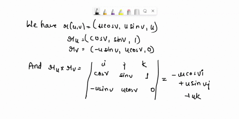 evaluate-the-surface-integral-s-xyz-ds-s-is-the-cone-with-parametric-equations-x-u-cosv-y-u-sinv-z-u-0-u-2-0-v-2-44526