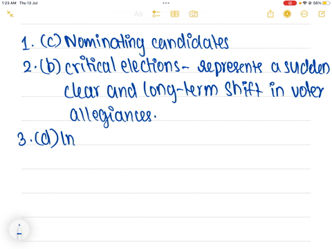 1-political-parties-enhance-democratic-governance-by-group-of-answer-choices-a-organizing-expenditures-with-interest-groups-b-dividing-the-electorate-c-nominating-candidates-d-reducing-accountability-