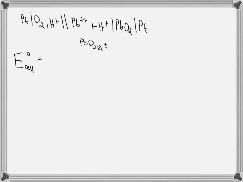 Solved Calculate The Standard Cell Potential Of The Following Electrochemical Cell Ptso2g 4388