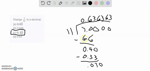 change-frac711-to-a-decimal-a-06-overline3-b-0636-c-0-overline63-d-063-30867