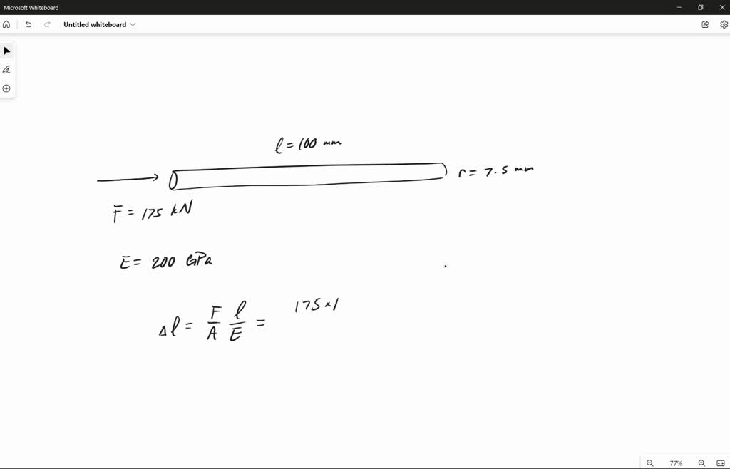 SOLVED Part A A 100mm long rod has a diameter of 15 mm. If an axial