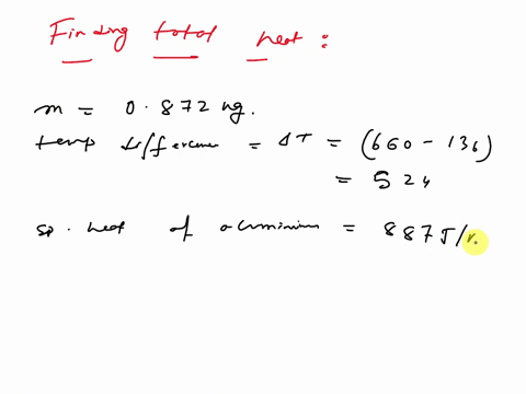 how-much-heat-in-joules-must-be-added-to-0872-kg-of-aluminum-to-change-it-from-a-solid-at-136-c-to-a-liquid-at-660-c-its-melting-point-the-latent-heat-of-fusion-for-aluminum-is-40-x-105-jkg-87362