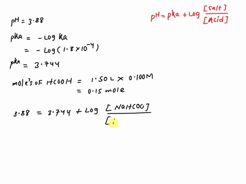 question-3-1-point-retake-question-a-solution-of-ph-388-is-prepared-by-dissolving-sufficient-sodium-formate-nahcoos-in-150-lof-0100-m-formic-acid-hcooh-how-many-mol-of-naohs-must-be-added-to-87602