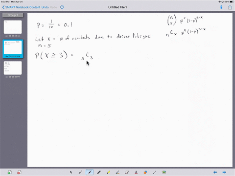 an-automobile-safety-engineer-claims-that-1-in-10-automobile-accidents-is-due-to-driver-fatigue-using-the-formula-for-the-binomial-distribution-and-rounding-to-four-decimals-what-is-the-prob-77902