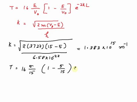 calculate-the-transmission-probability-of-an-particle-of-energy-e-50-mev-through-a-coulomb-barrier-of-a-heavy-nucleus-that-is-approximated-by-a-square-barrier-with-v0-15-mev-and-barrier-widt-27734