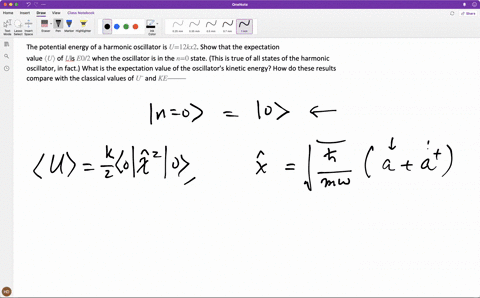 quantum-mechanics-the-potential-energy-of-a-harmonic-oscillator-is-ufrac12-k-x2-show-that-the-expect-32154