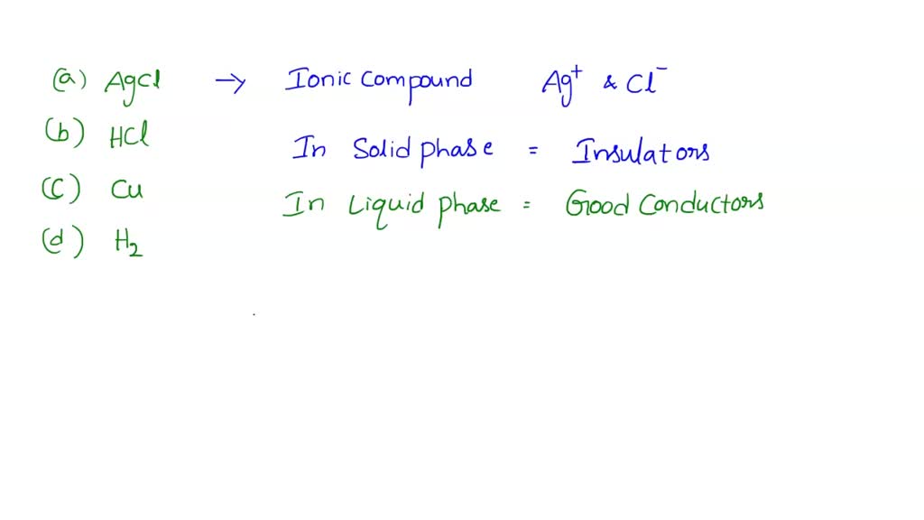 SOLVED 14) Which substance will conduct electricity in both the solid phase and the liquid