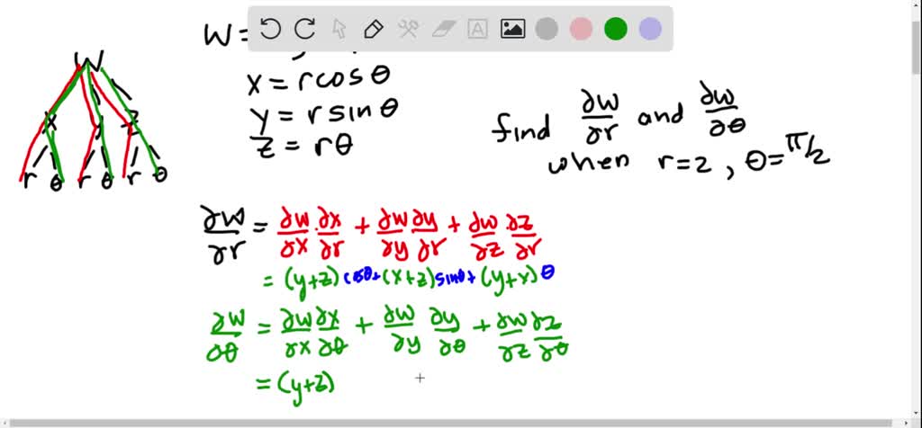 SOLVED: Use the Chain Rule to find the indicated partial derivatives. w ...