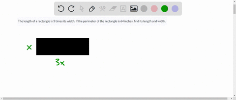 the-length-of-a-rectangle-is-3-times-its-width-if-the-perimeter-of-the-rectangle-is-64-inches-find-its-length-and-width-55002