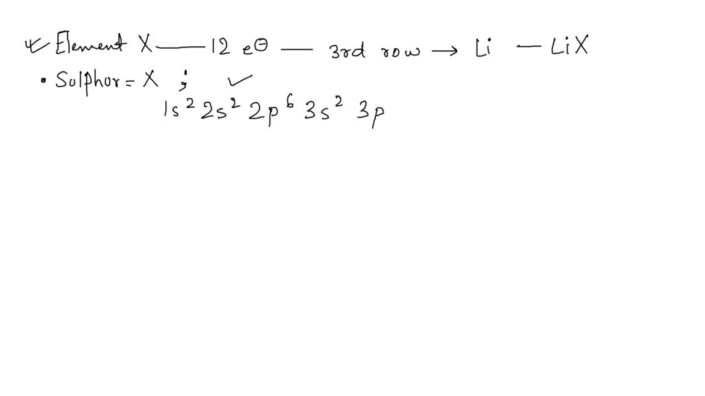 SOLVED An unknown element, X, reacts with lithium to form the compound