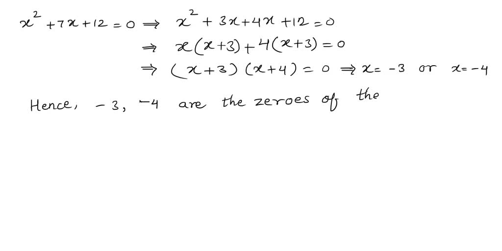 SOLVED: Find the zeros of the quadratic function by completing the ...