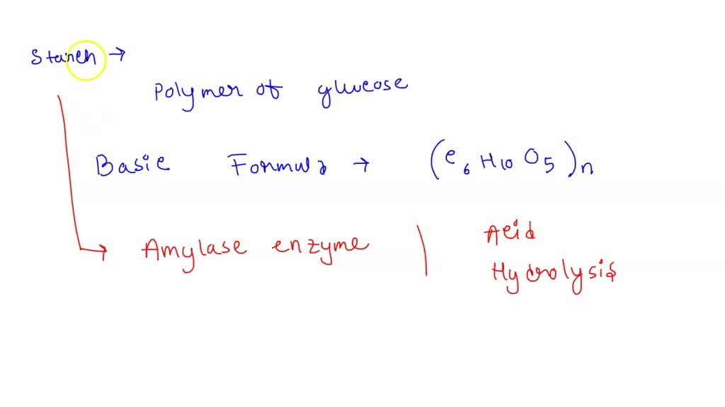 SOLVED: 7. Would the hydrolysis of starch occur without amylase ...