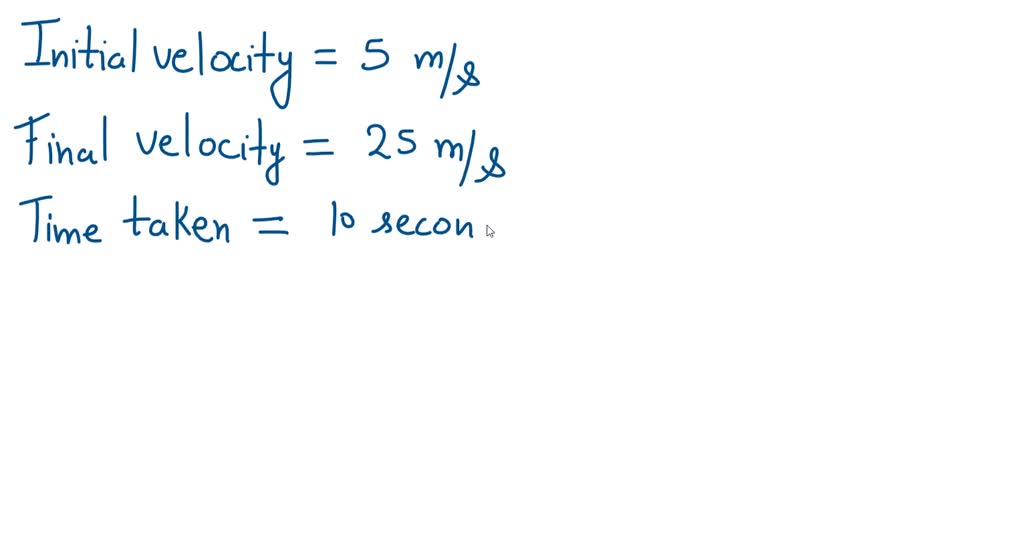 SOLVED A car with an initial velocity of 15.0 m/s moves with constant